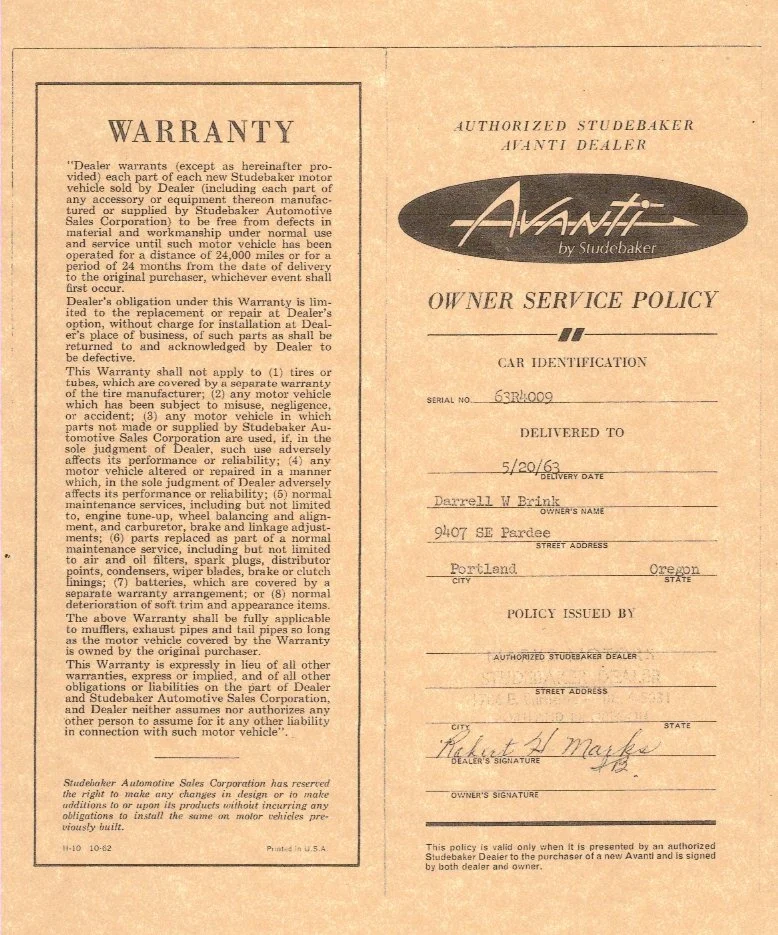 1963 Avanti History: The "Advance the Market" Contest Discovery