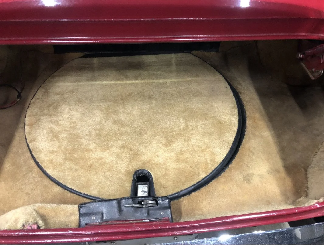 Overhead view showing the trunk in a 1983 Avanti II.