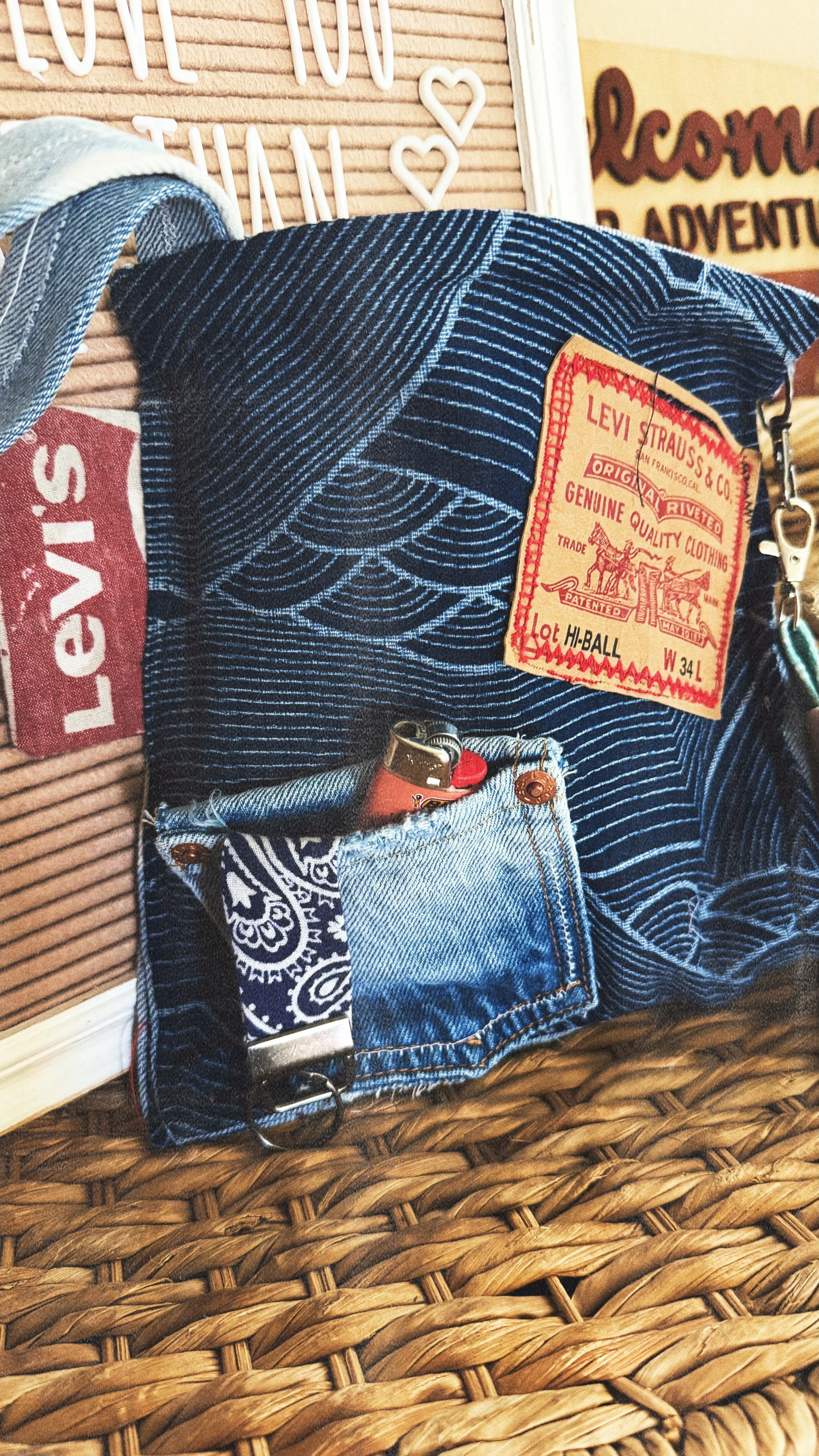 Denim Saddle Belt Bags