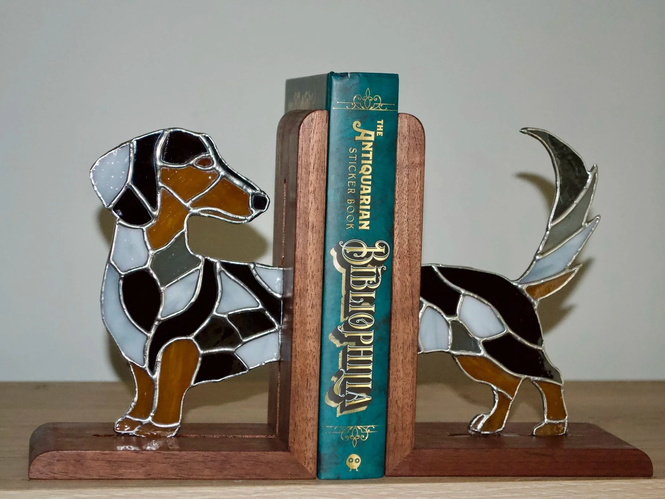 Dapple Dachshund Bookends 2