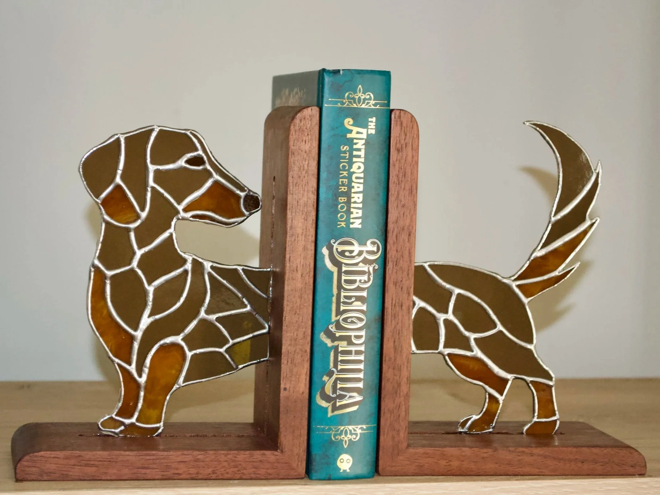 Brown Dachshund Bookends