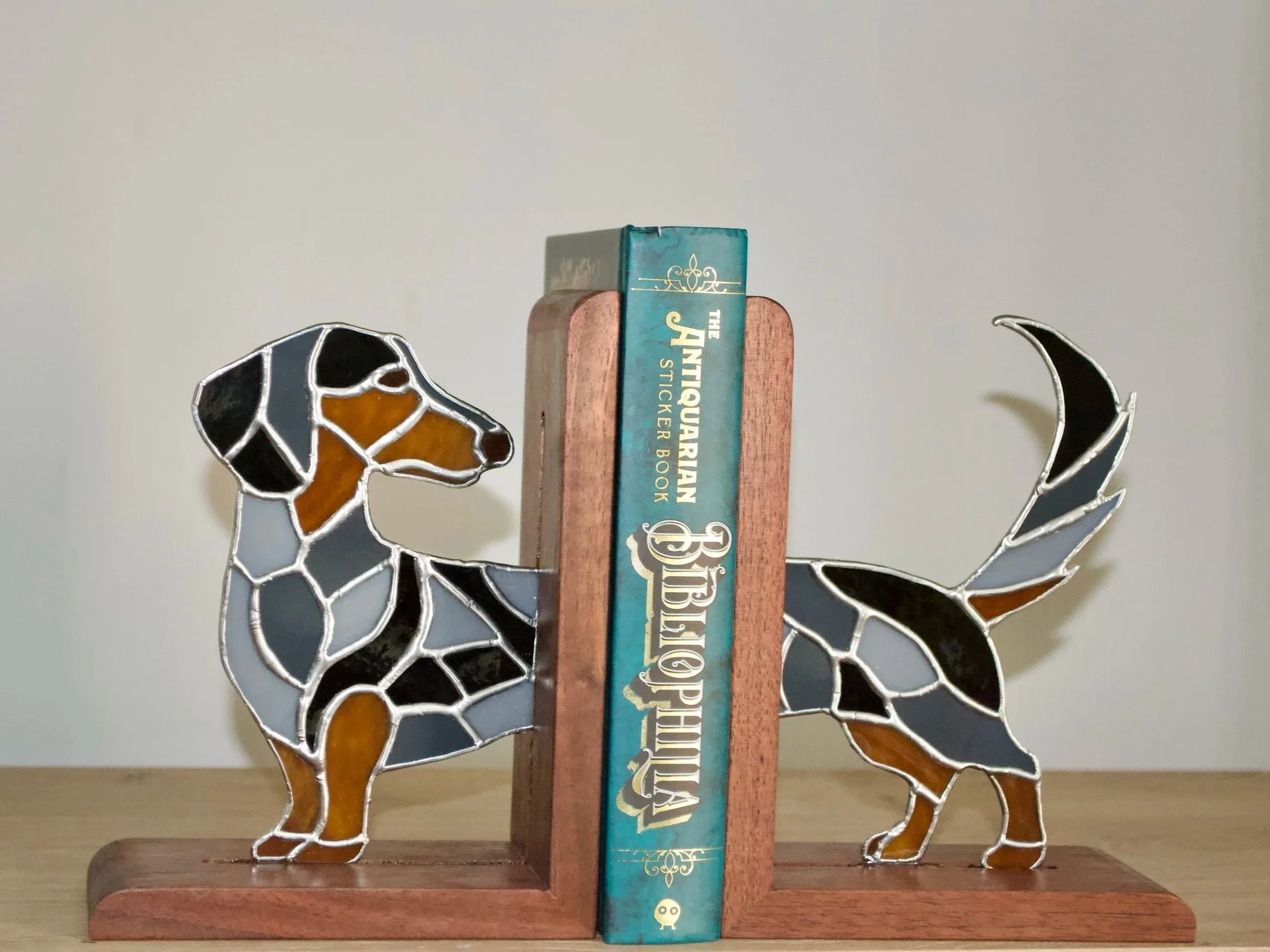 Dapple Dachshund Bookends 1