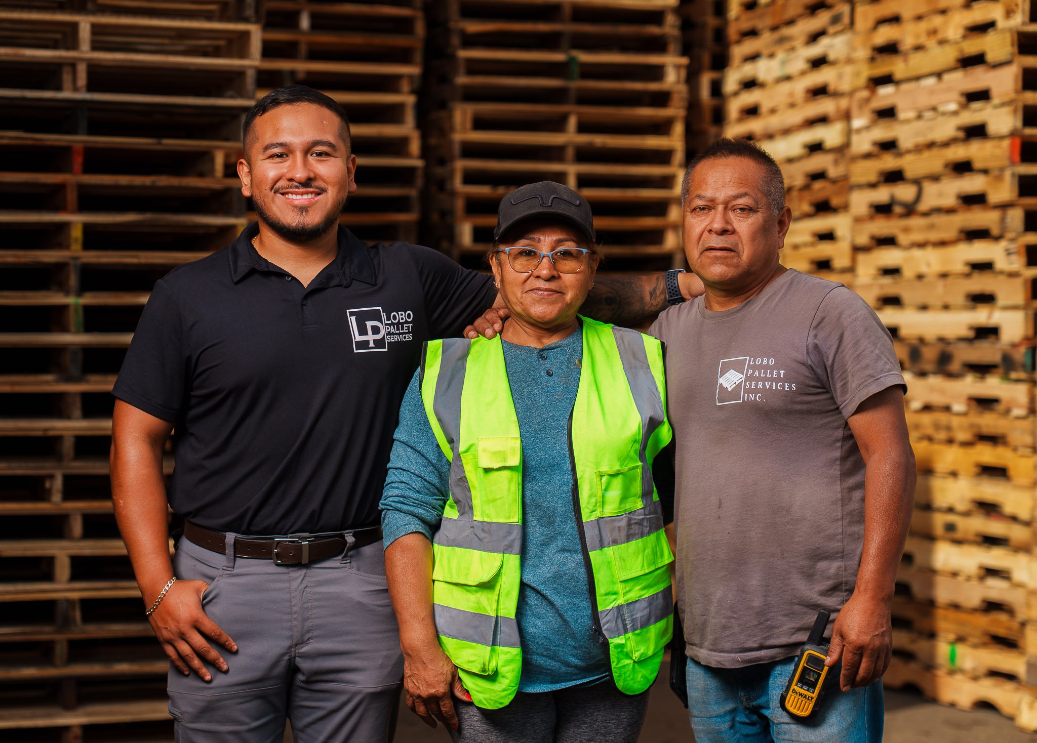 Kevin Rodriguez, founder of Lobo Pallet Services — "Three generations of pallet experience."