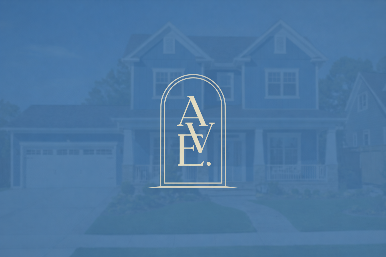 Official blue watermark logo for Avenue Real Estate Group, Renee Abner, Principal Broker.