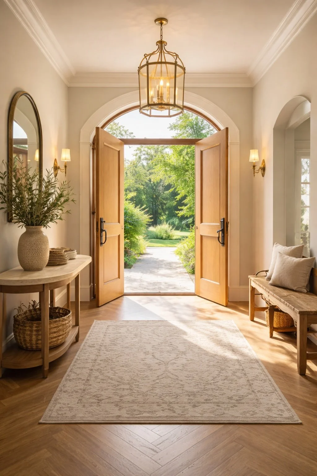 A bright, modern home foyer representing the high standard of service at The Avenue in Kentucky.