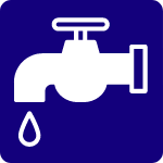 Vattenkran indikerar dricksvatten