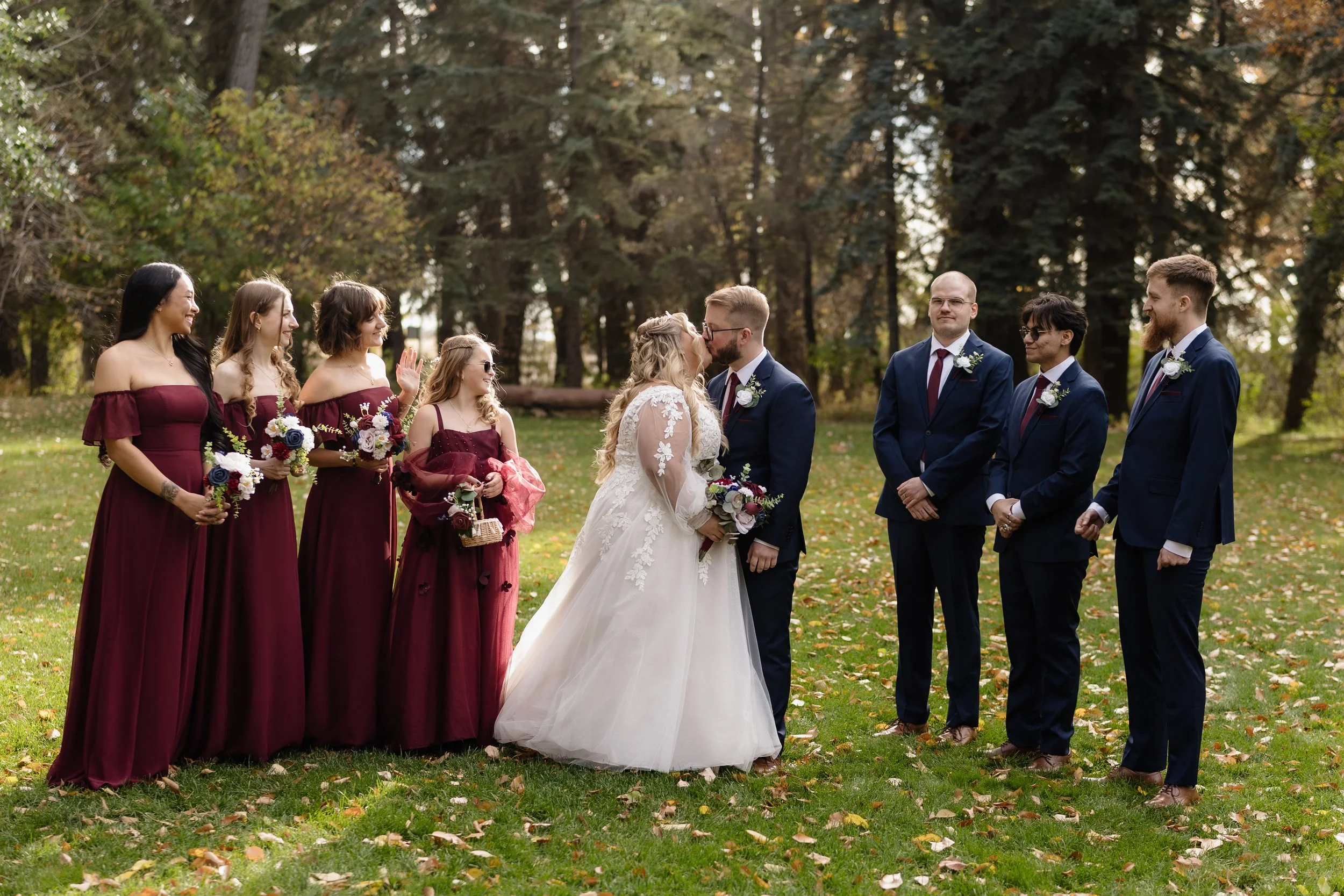 Bridal Party and Couple 