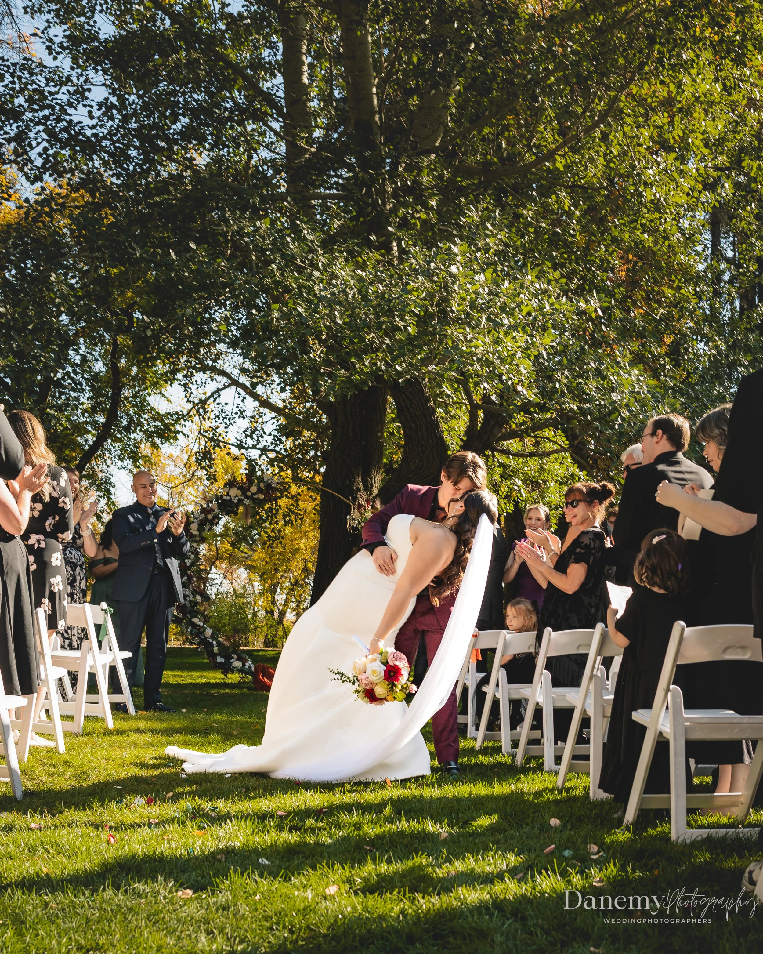 Dip Kiss While Exiting The Ceremony 