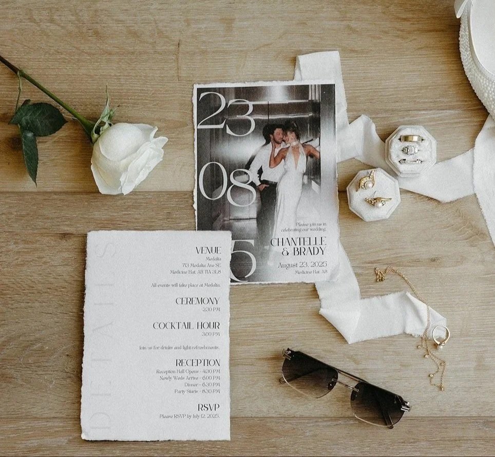 Wedding stationary and invitations.