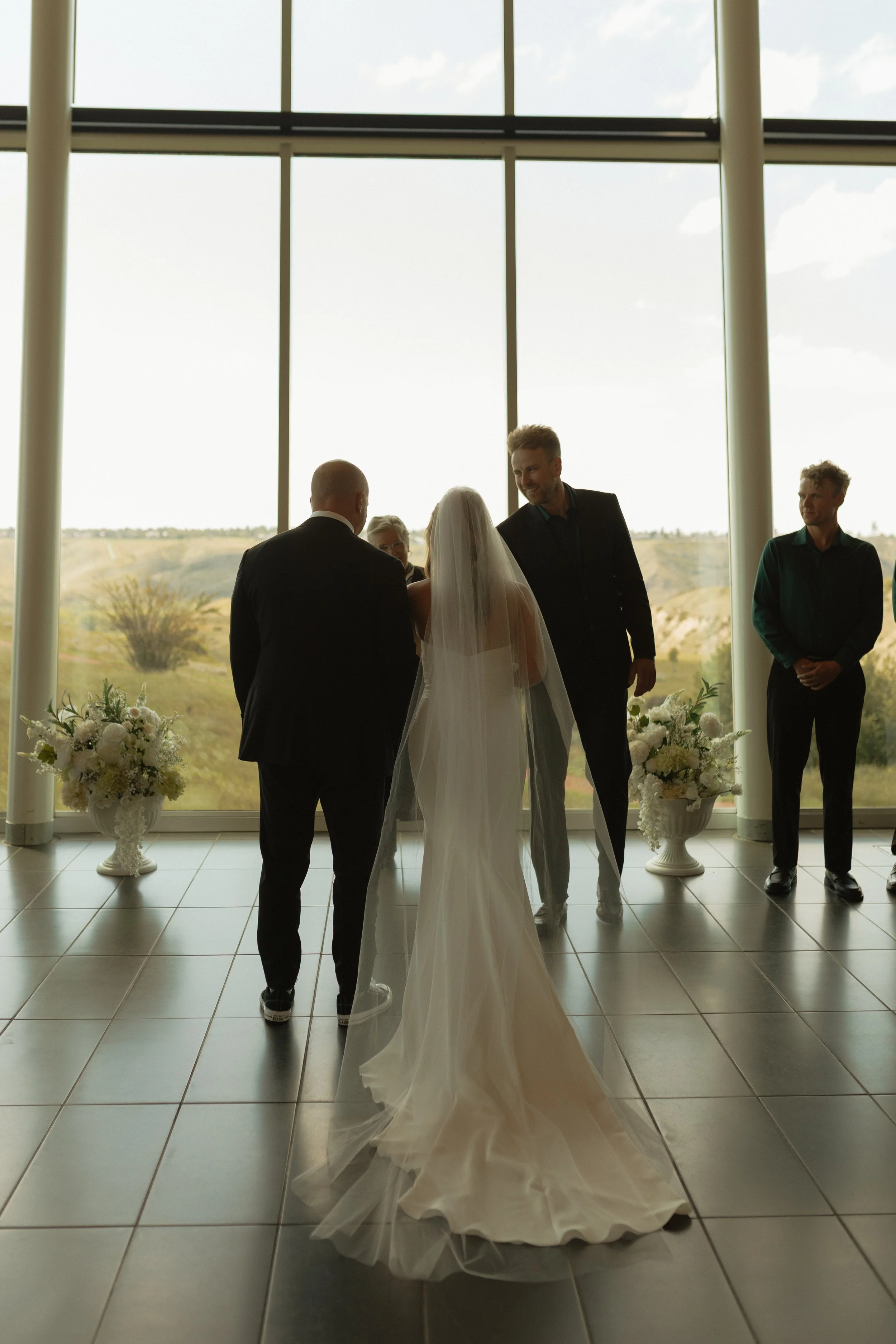Bride And Dad Walking Down The Aisle 