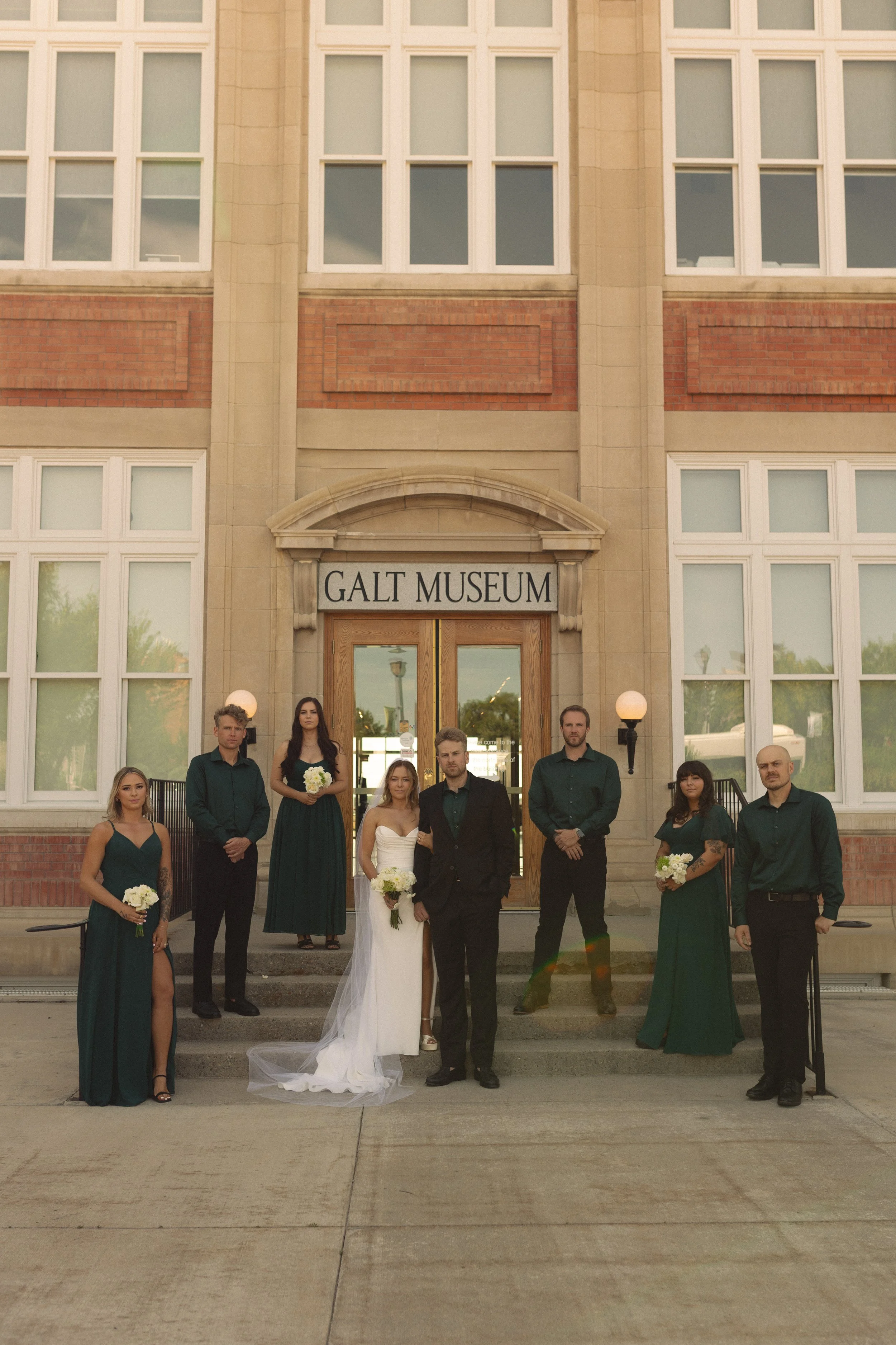 The Bridal Party And Couple 