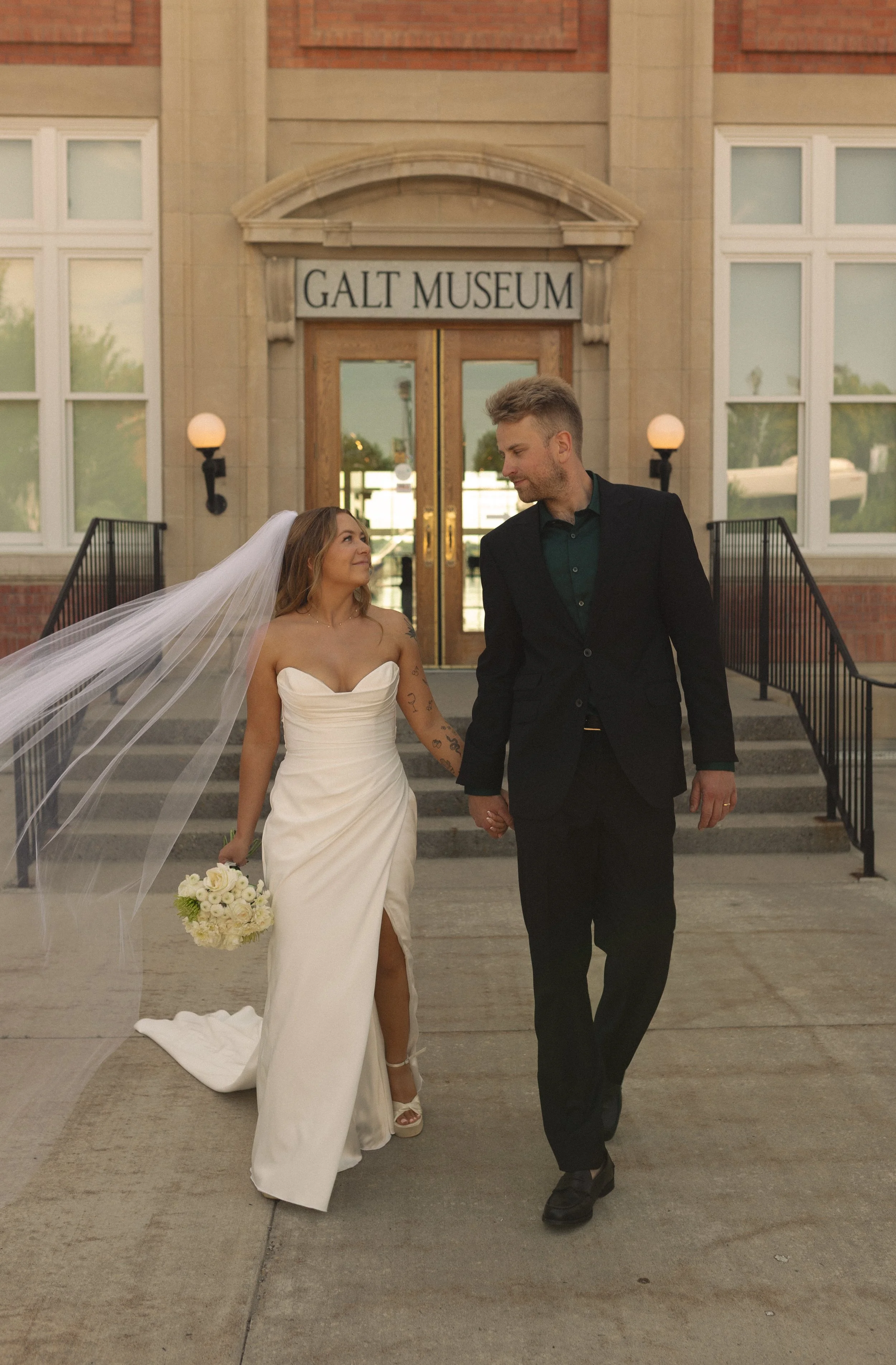 The Newly Weds In Front Of The Galt Museum