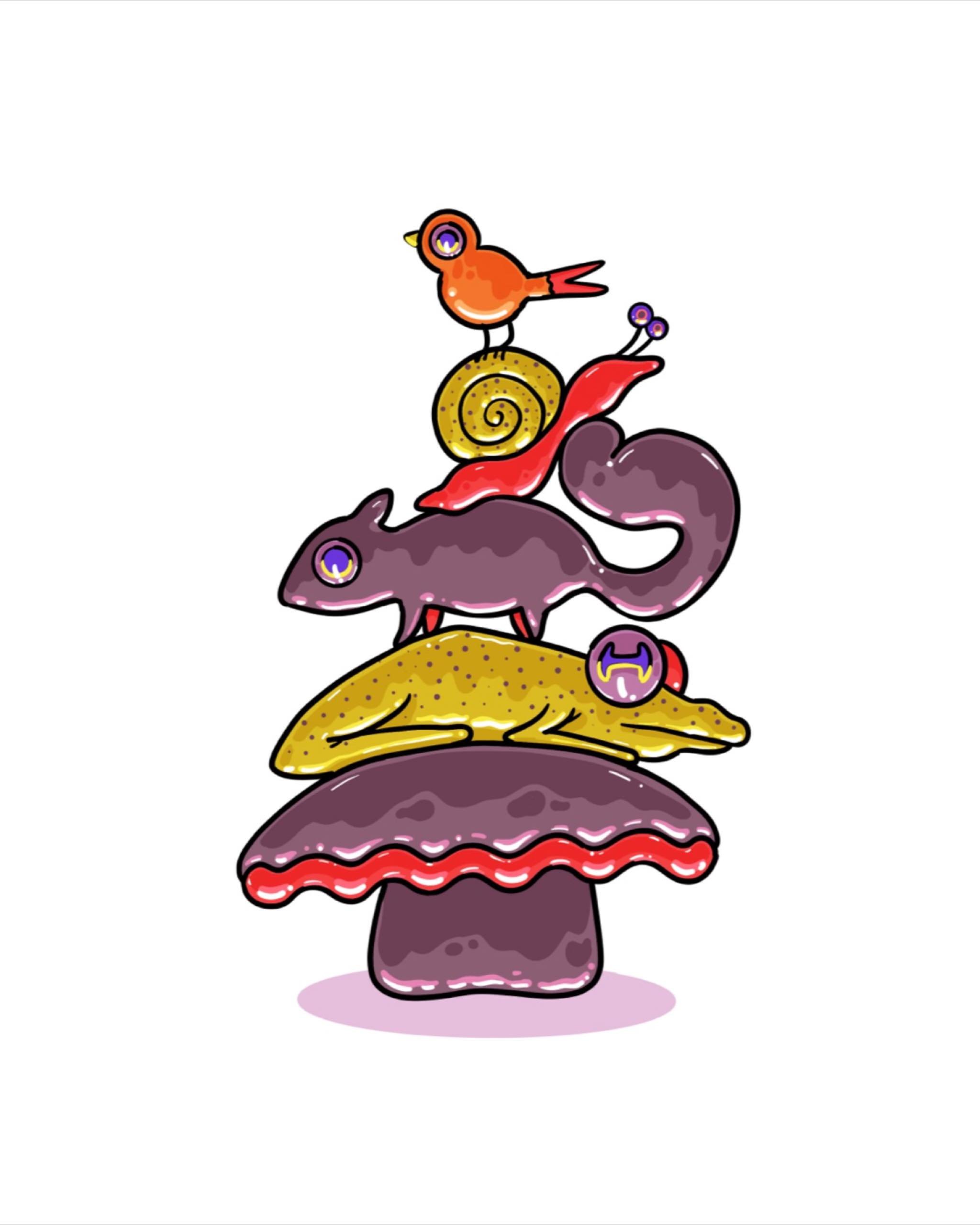 ~ 034 ~ stacked!

#art #PNW #stacked #frog #forest