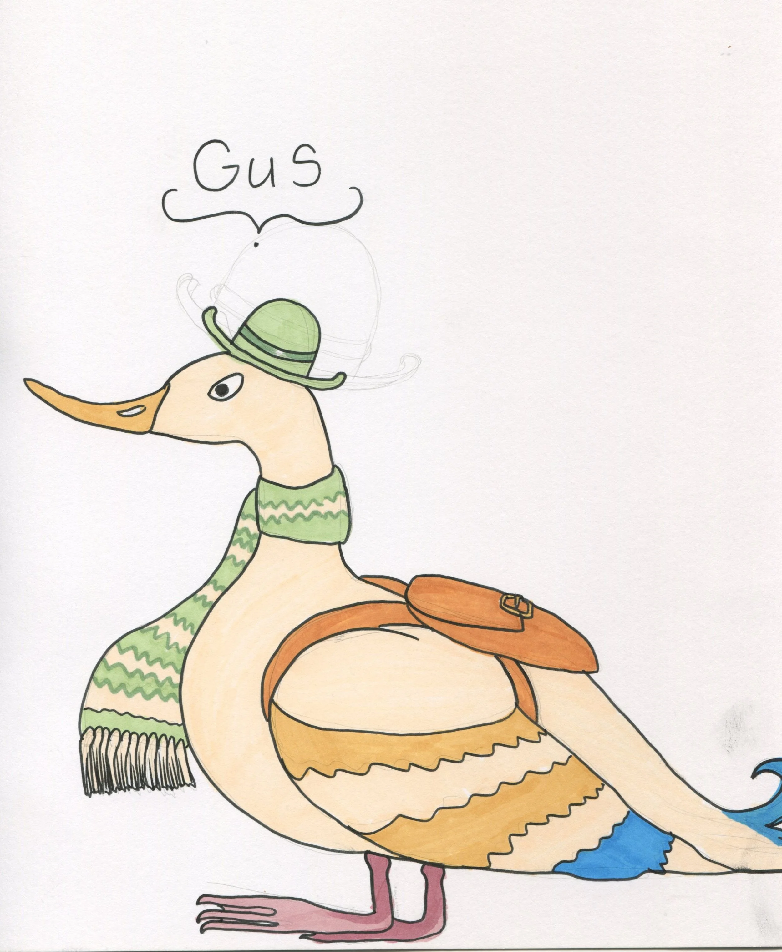 marker - cartoon goose