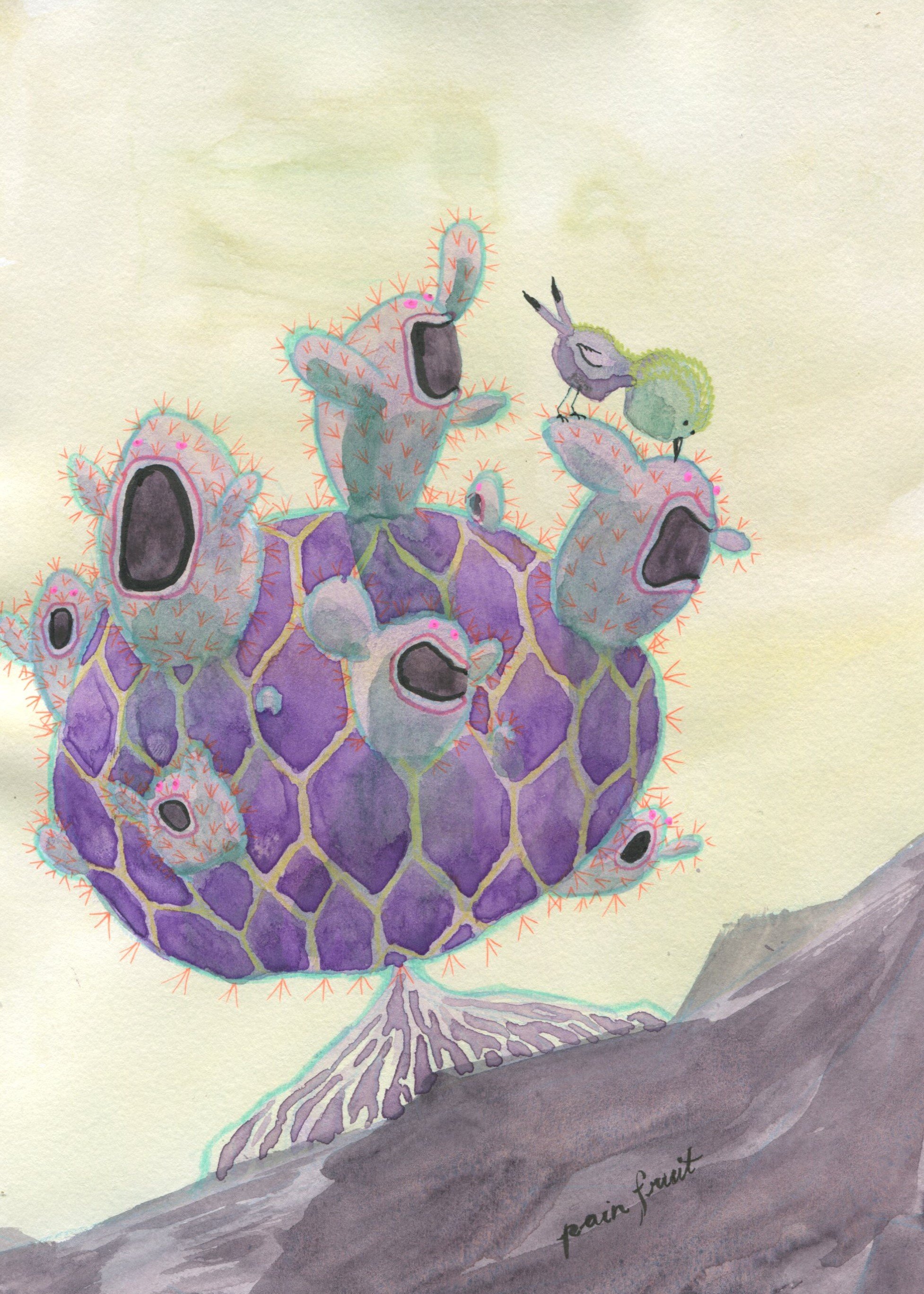 Pain Plant. Watercolour + pencil crayon