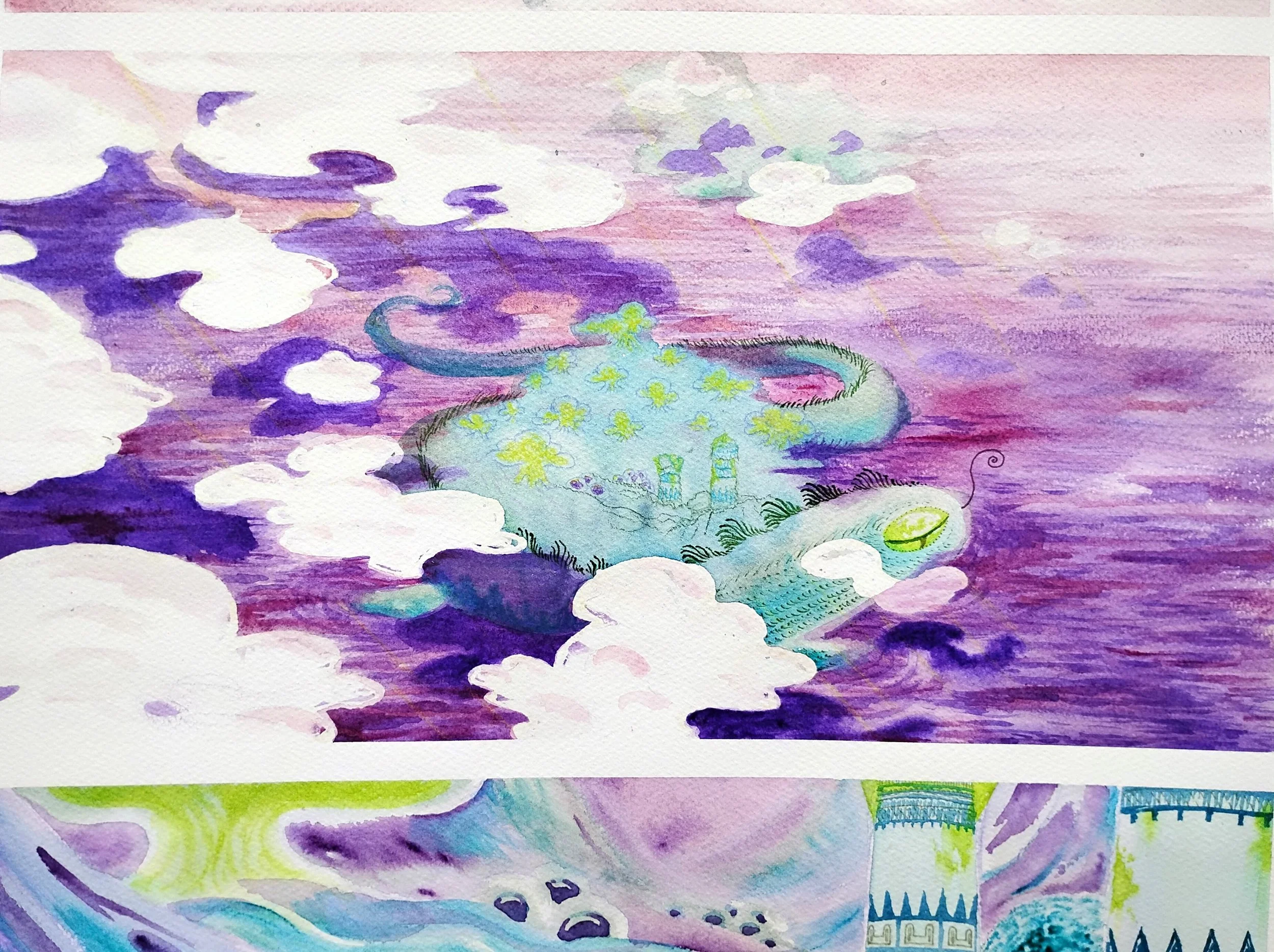 Island Protector - watercolour