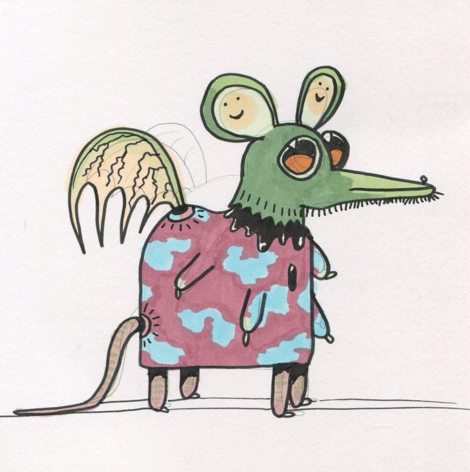 that one time I tried using markers and this showed up by accident