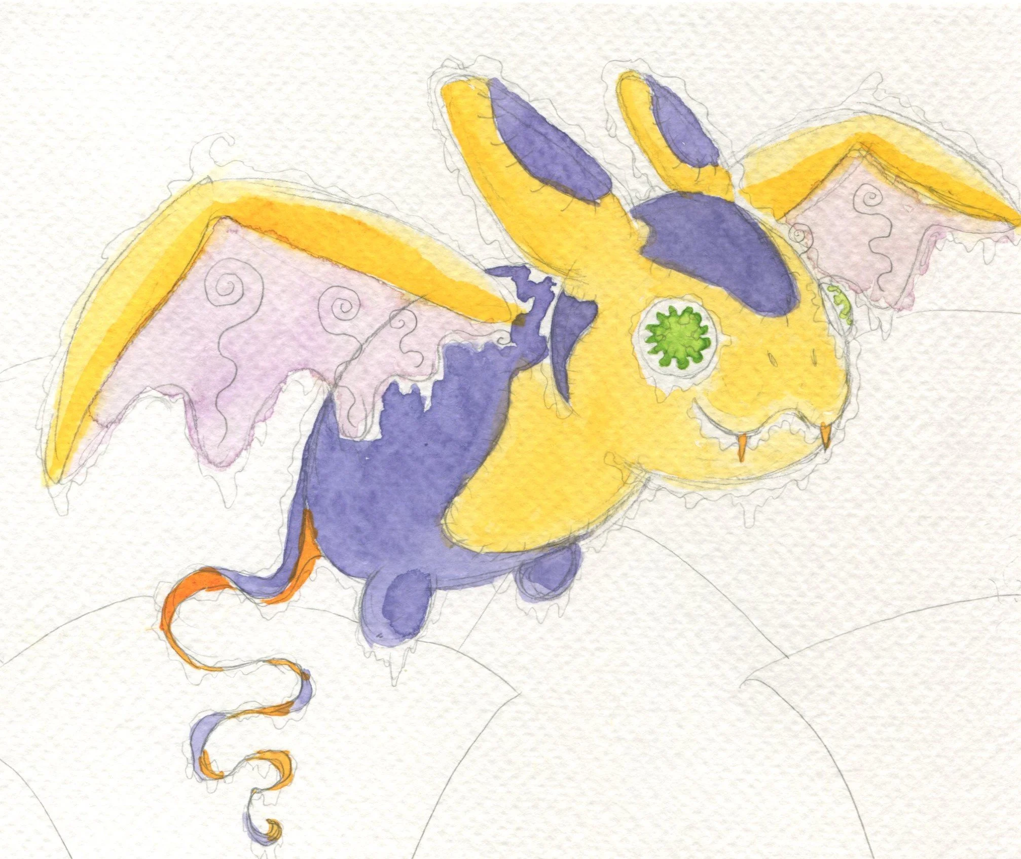 small watercolour sketch - bats are epic & so cute!