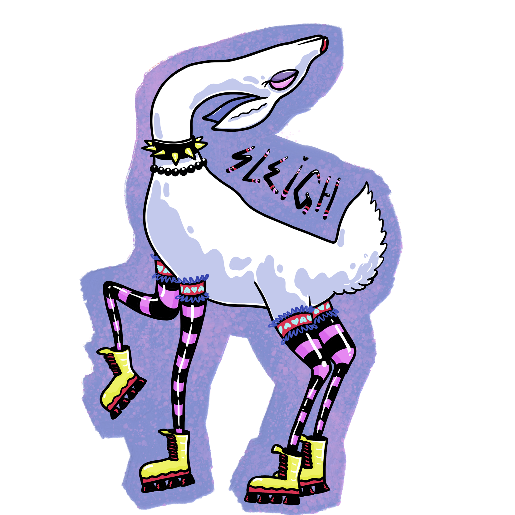 Sticker 093 - sleigh!