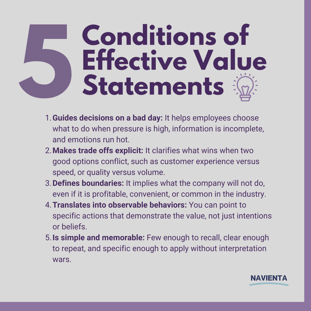 Vague value statements do more harm than good.