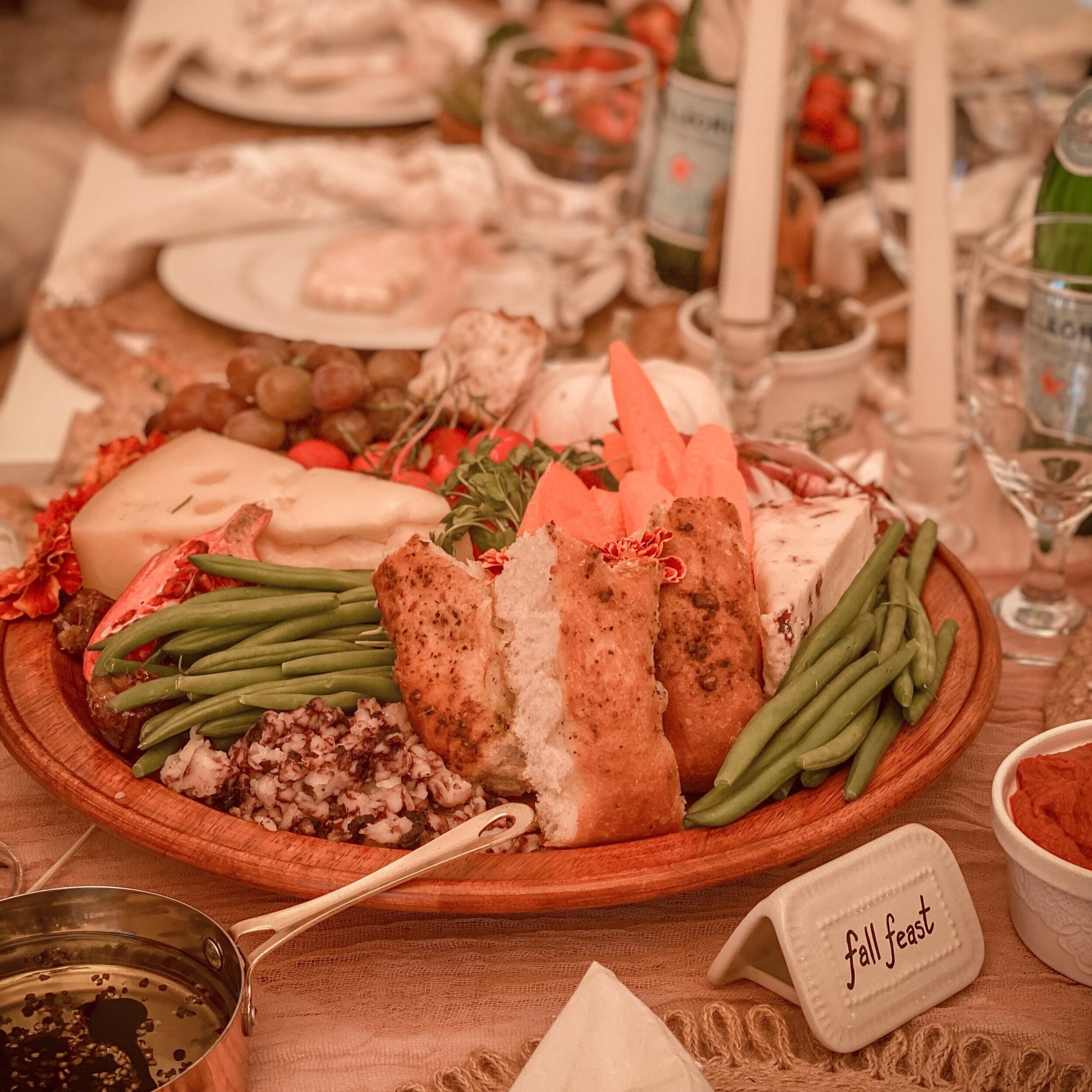 A seasonal feast served outdoors