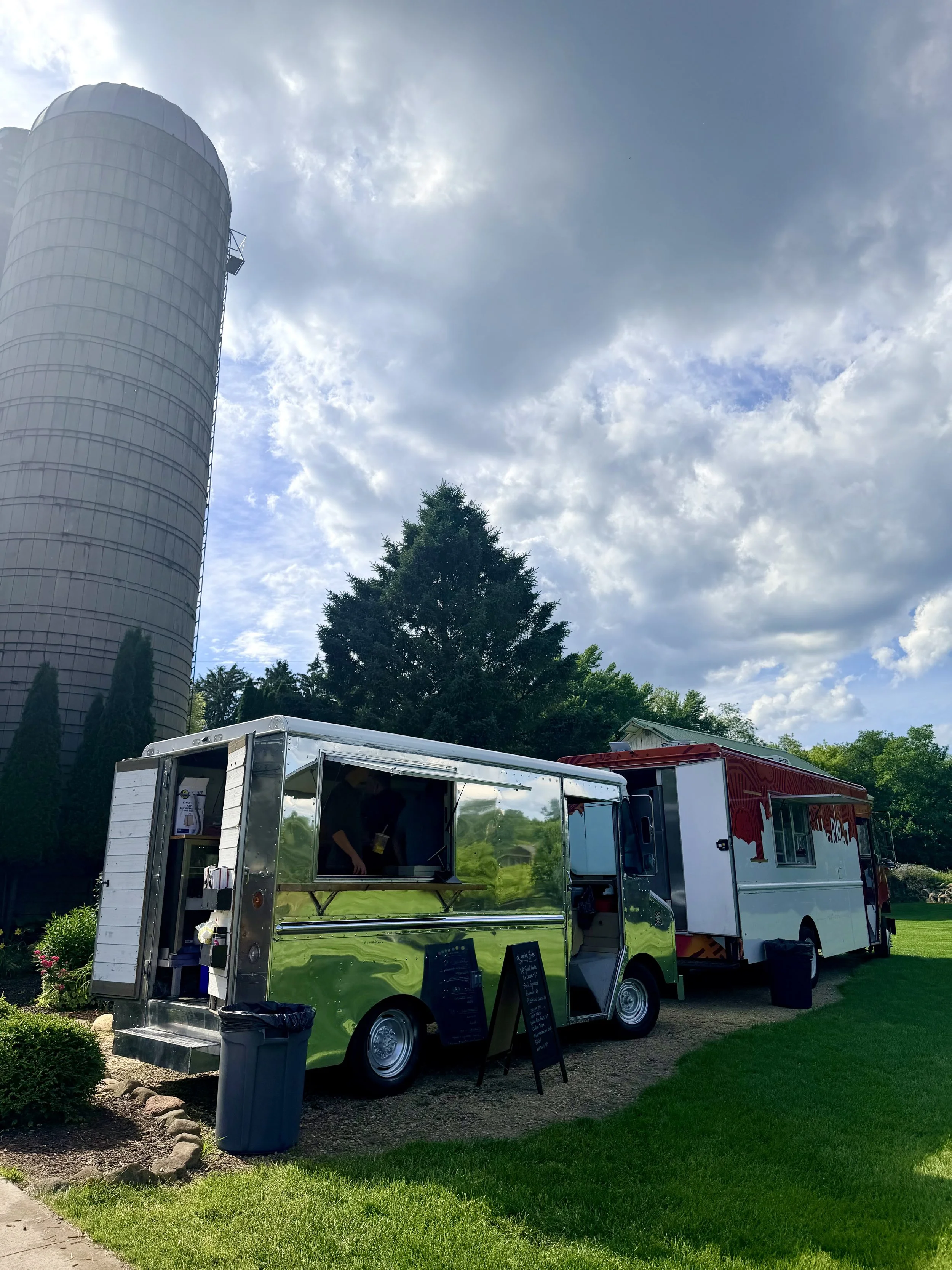 Lavender Haze Mobile kitchen at an outdoor Wisconsin wedding