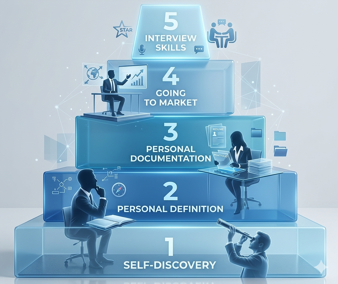 An elite framework for total professional transformation. The LeapAhead Program is our proprietary skills-based approach to help you engineer a successful “Go-To Market” strategy for your career. By aligning your core strengths with your industry.