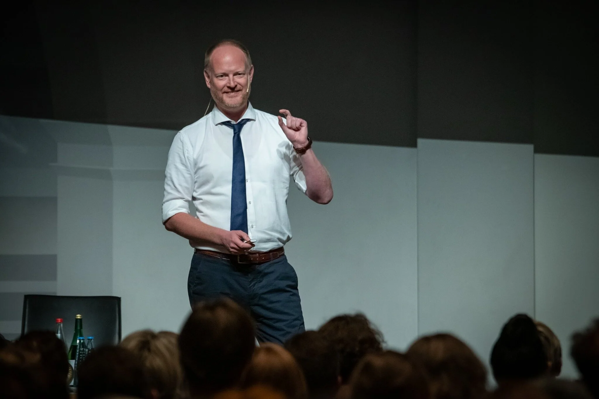 Dr Harry Waterstone speaking at an keynote event