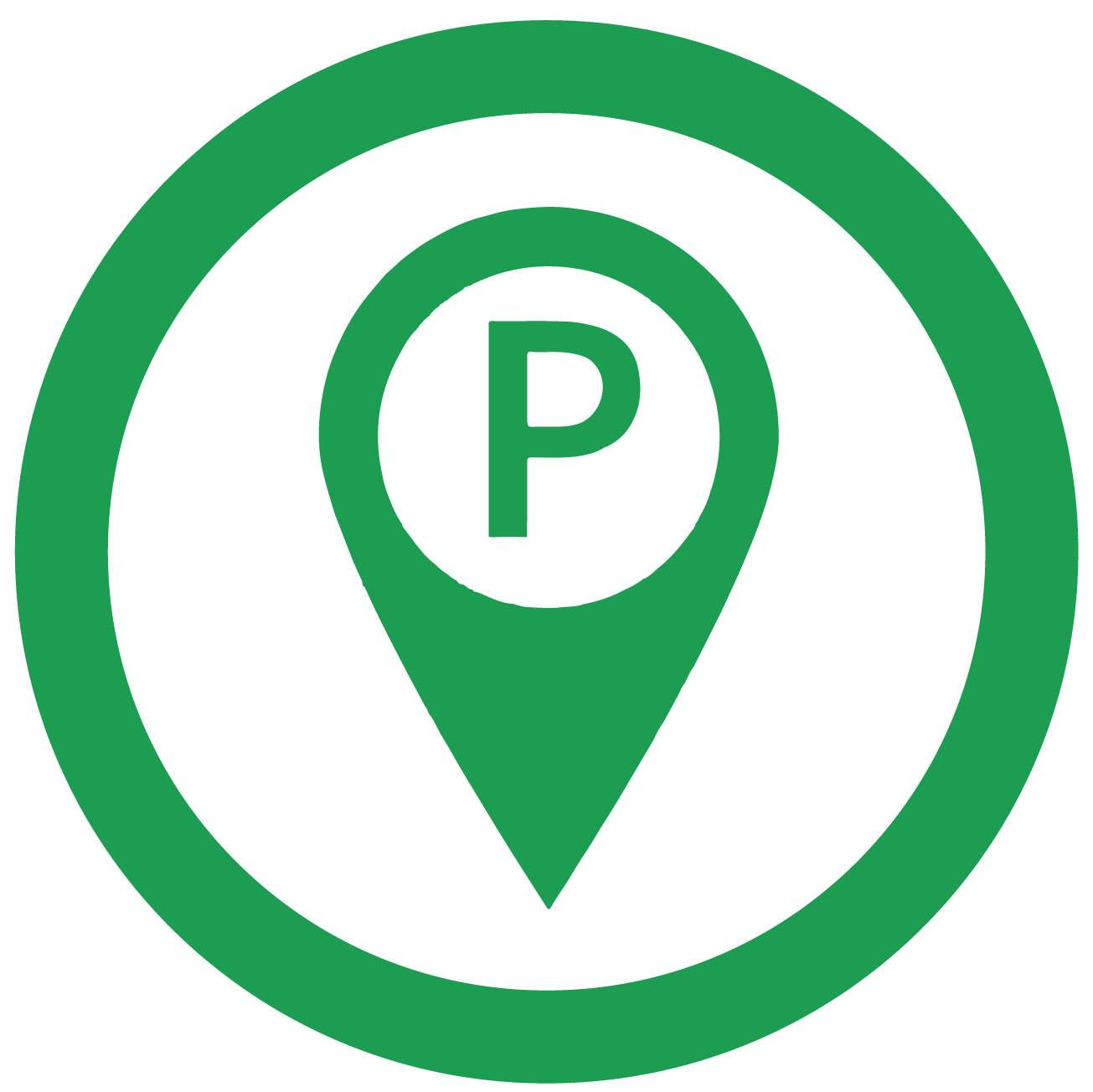 Geometric drawing of an outline square with sections divided by vertical, horizontal, and half circle lines.