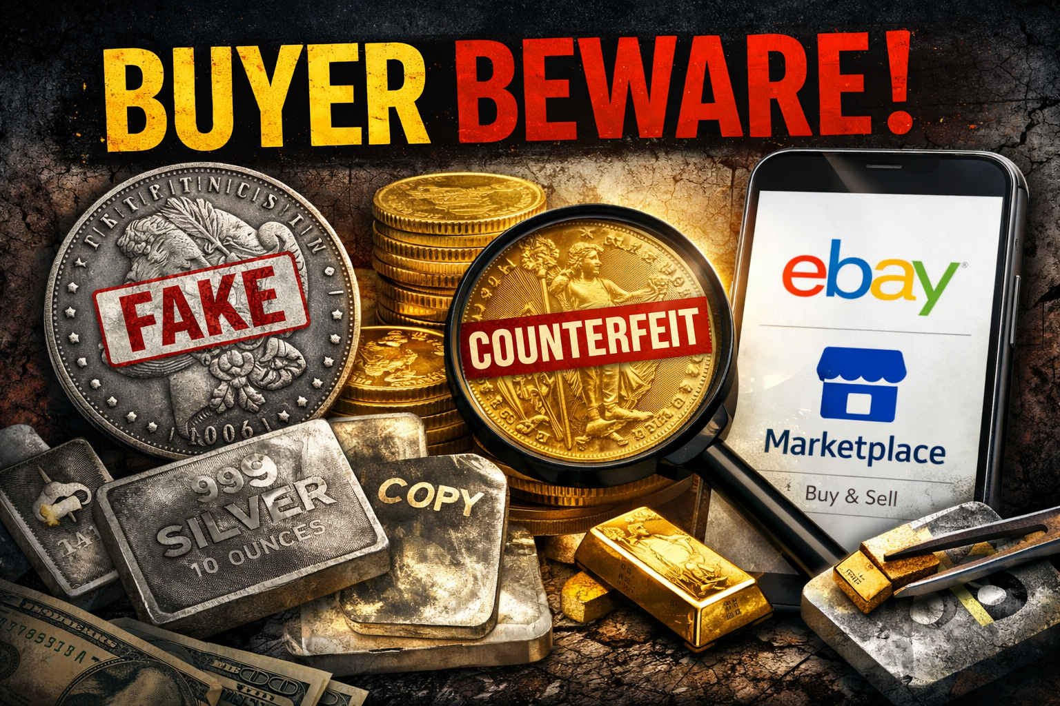 Fake Silver &amp; Gold Are Flooding eBay and Marketplaces: How to Spot Counterfeits and Avoid Costly Mistakes.