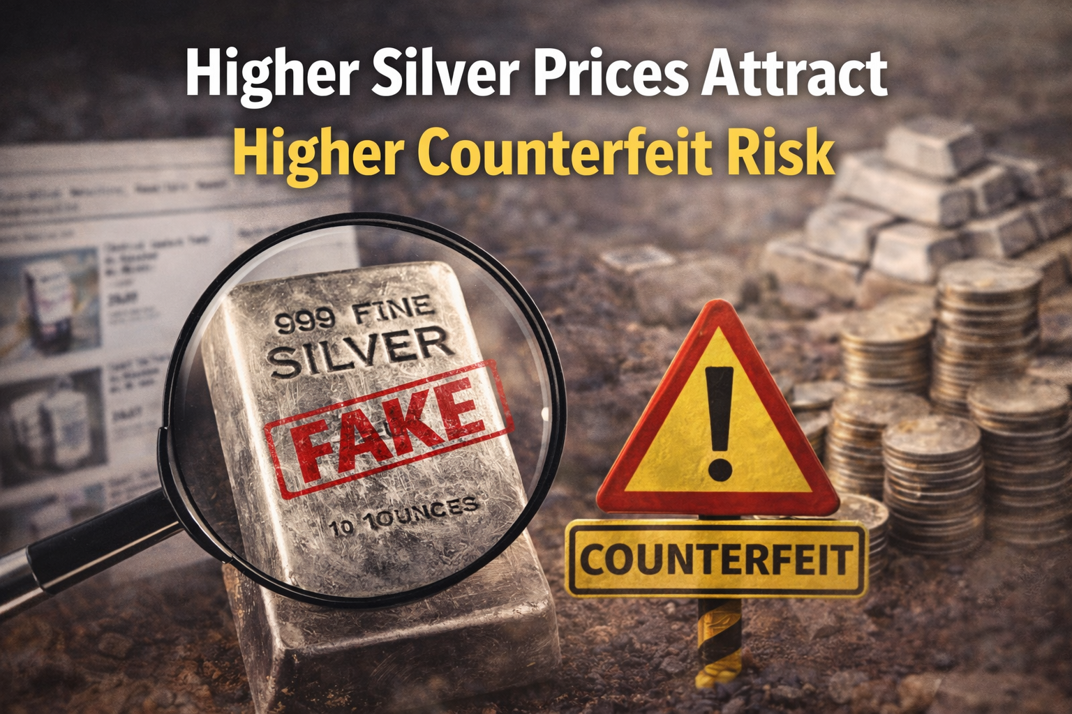 Rising silver prices increase counterfeit risk as fake silver bars and coins flood online marketplaces in 2026.