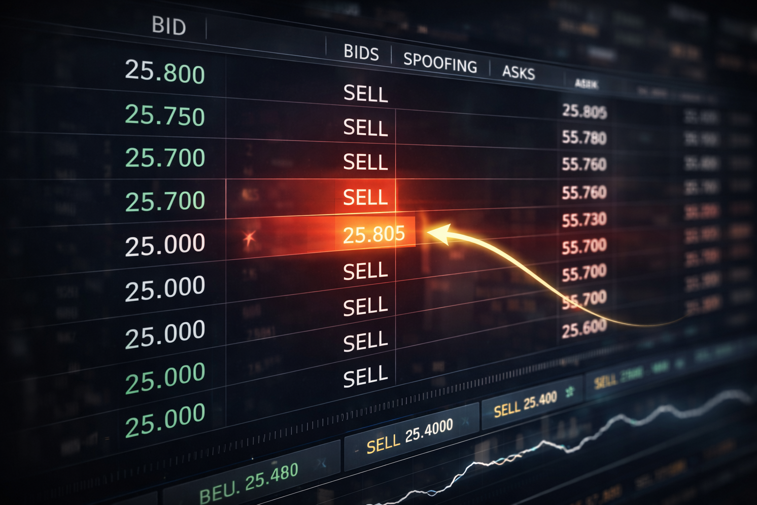 Silver futures order book illustrating how large trades can influence short-term prices