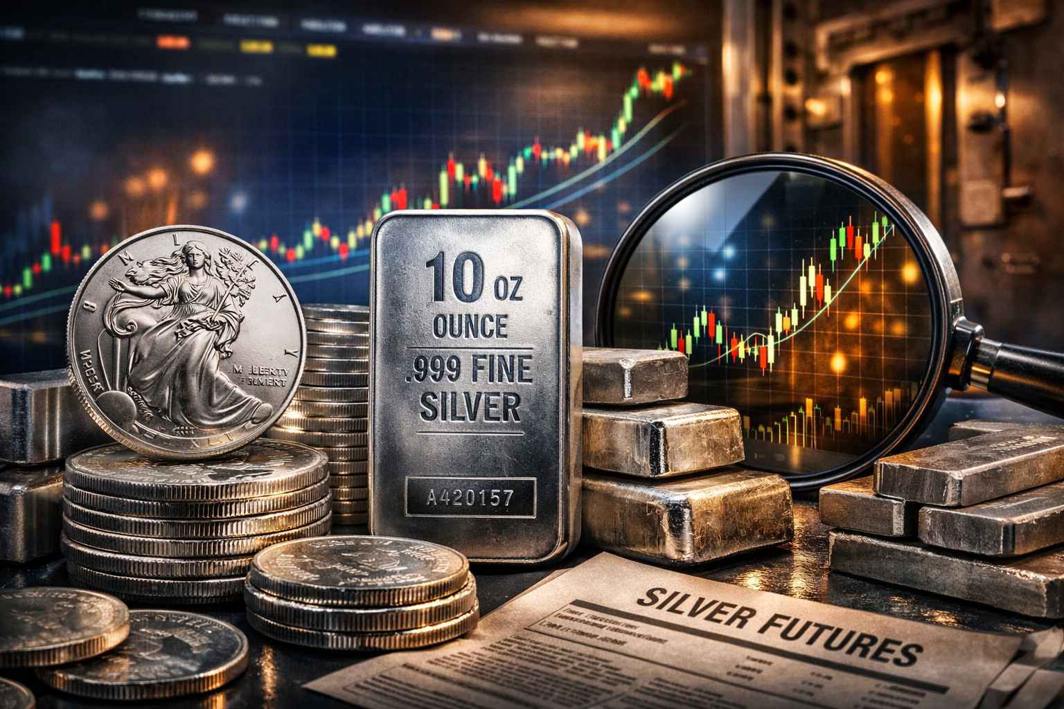 Retail investors buying silver coins, bars, and futures during the 2026 silver market rally