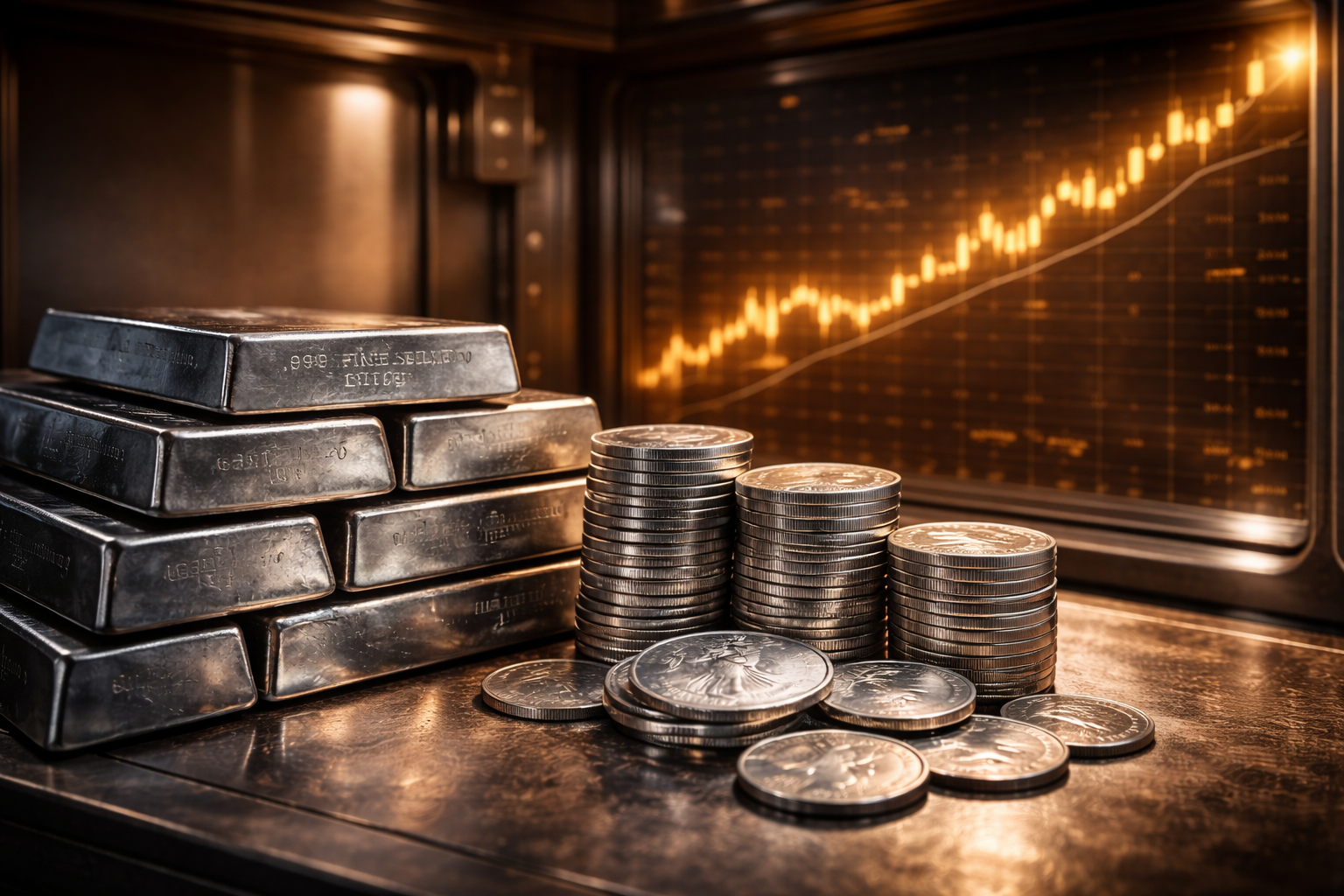 Physical silver stored long term as investors focus on ownership over paper price volatility