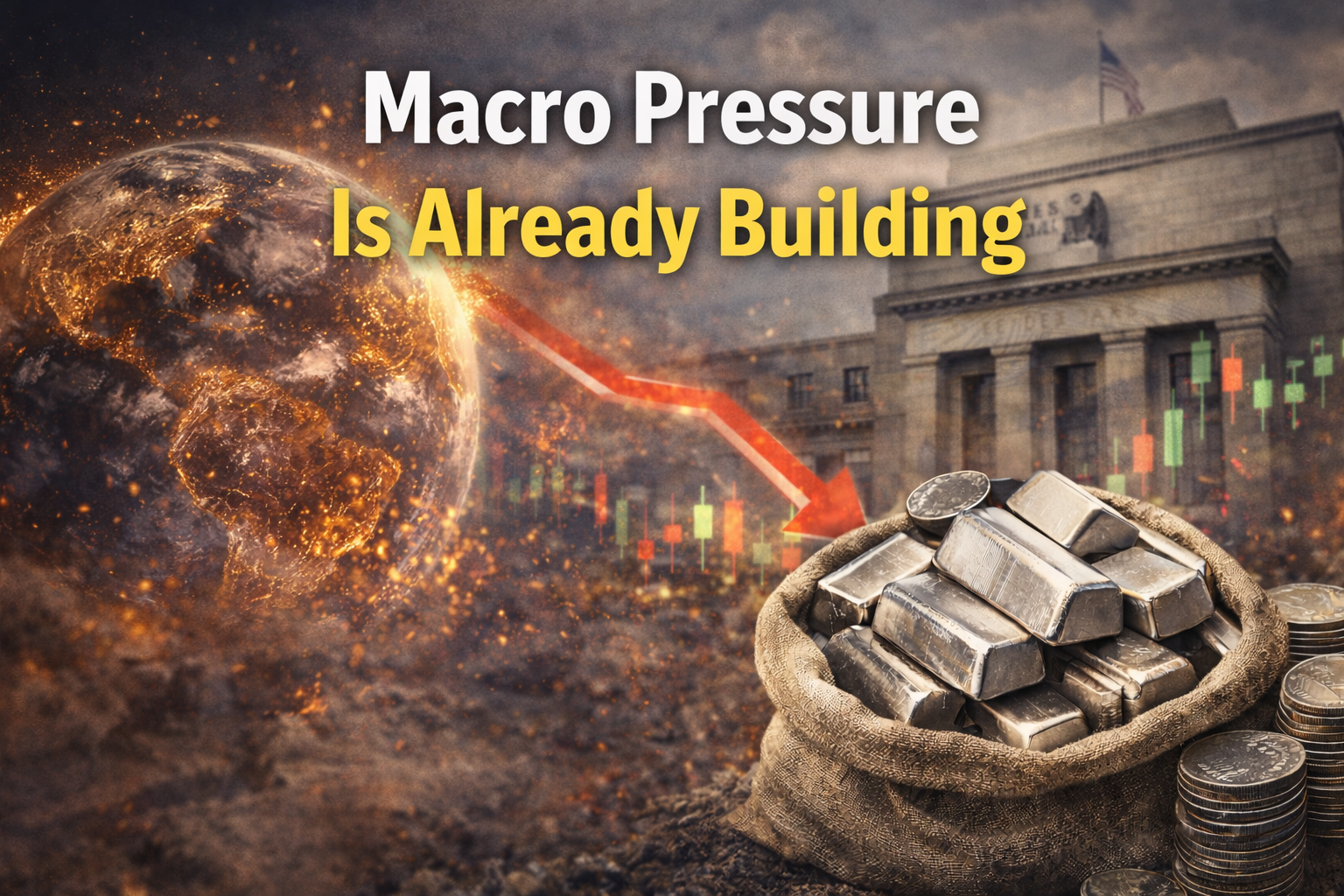 Rising inflation, Federal Reserve tightening, and US dollar volatility increase macro pressure on the silver market in 2026.