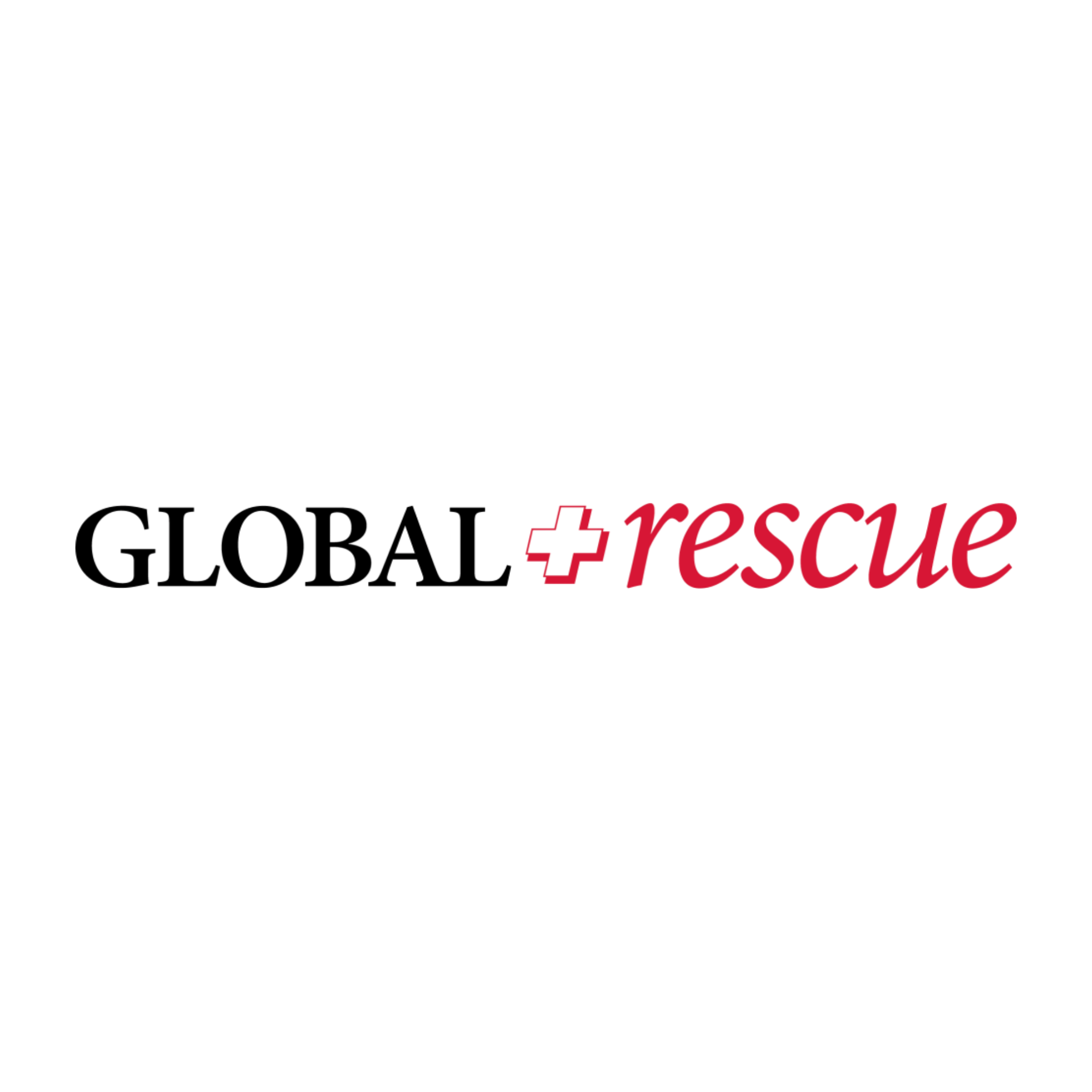 Black text with a red plus sign and the word 'rescue' on a white background.