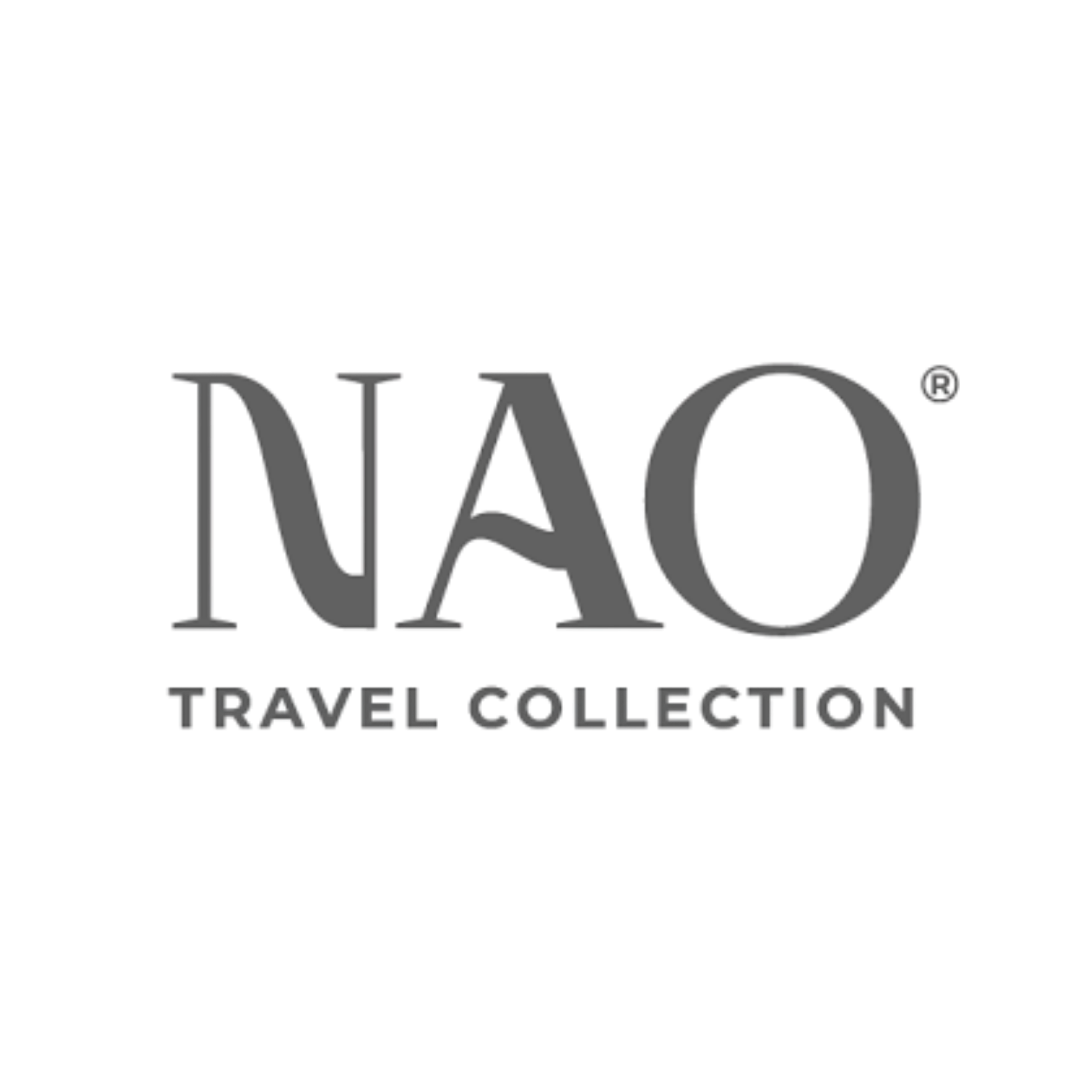 Logo for NAO Travel Collection with stylized text and a globe symbol.