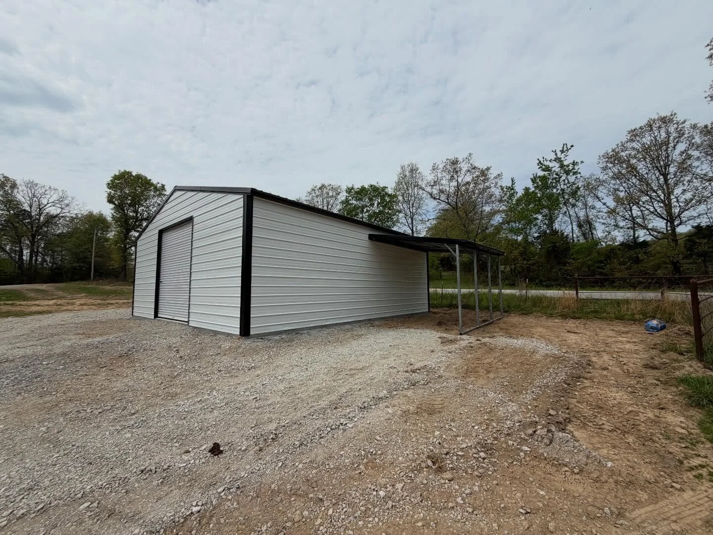 Another solid build going up 💪

This one is a 30x30x10 metal building paired with a 10x15x7 right side lean to for a horse stall without taking up more footprint.

🔹 10x10 Roll-Up Garage Door
🔹 36x80&rdquo; Walk-In Man Door
🔹 Durable, low-mainten