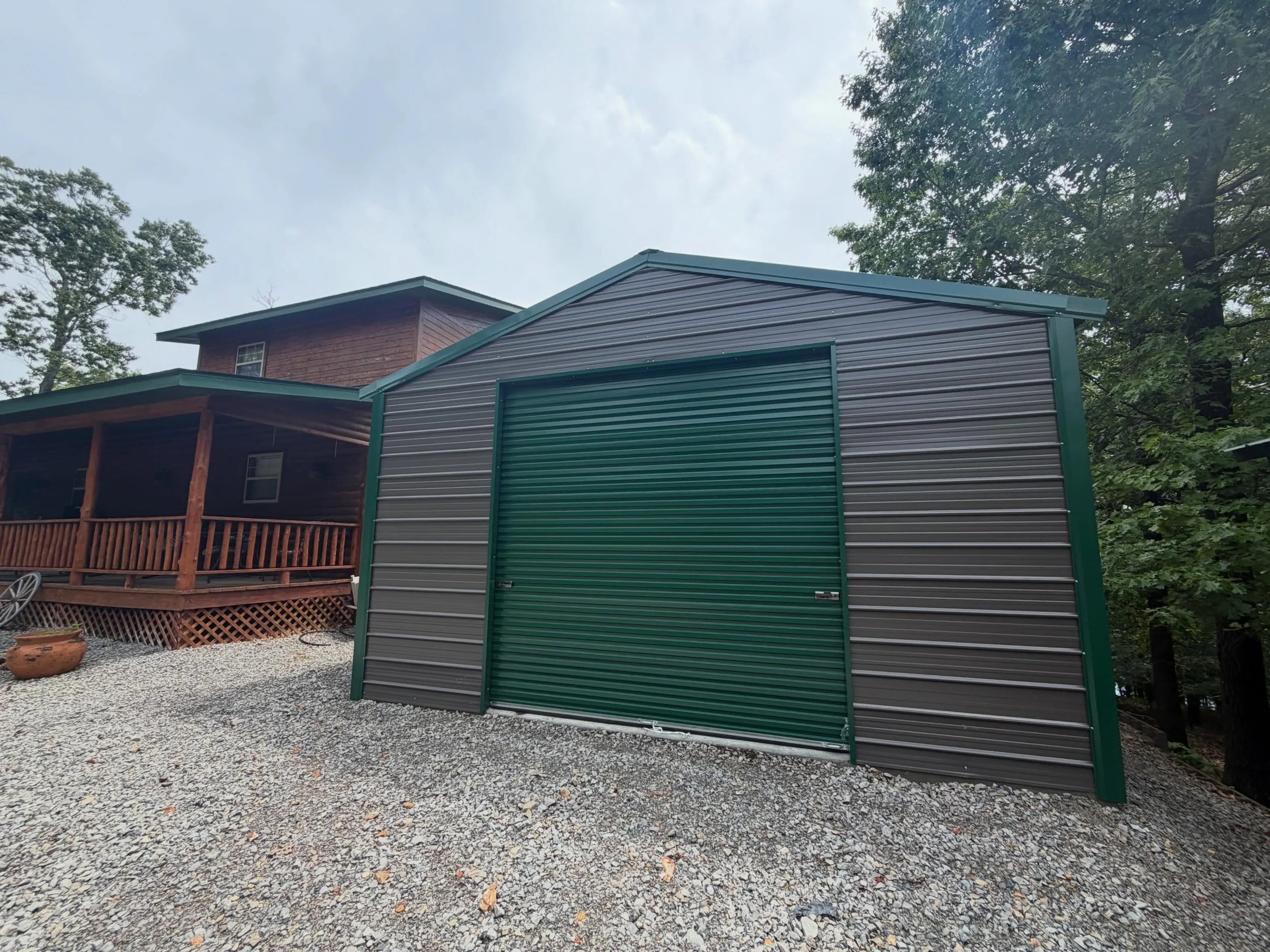 This 20x30x10 steel building is the perfect size for a workshop, storage building, or garage!

✅ 20x30x10 Steel Building
✅ 10x10 Evergreen Roll-Up Door
✅ Walk-In Man Door
✅ Window for Natural Light
✅ Built to Last with Quality Materials

Whether you 