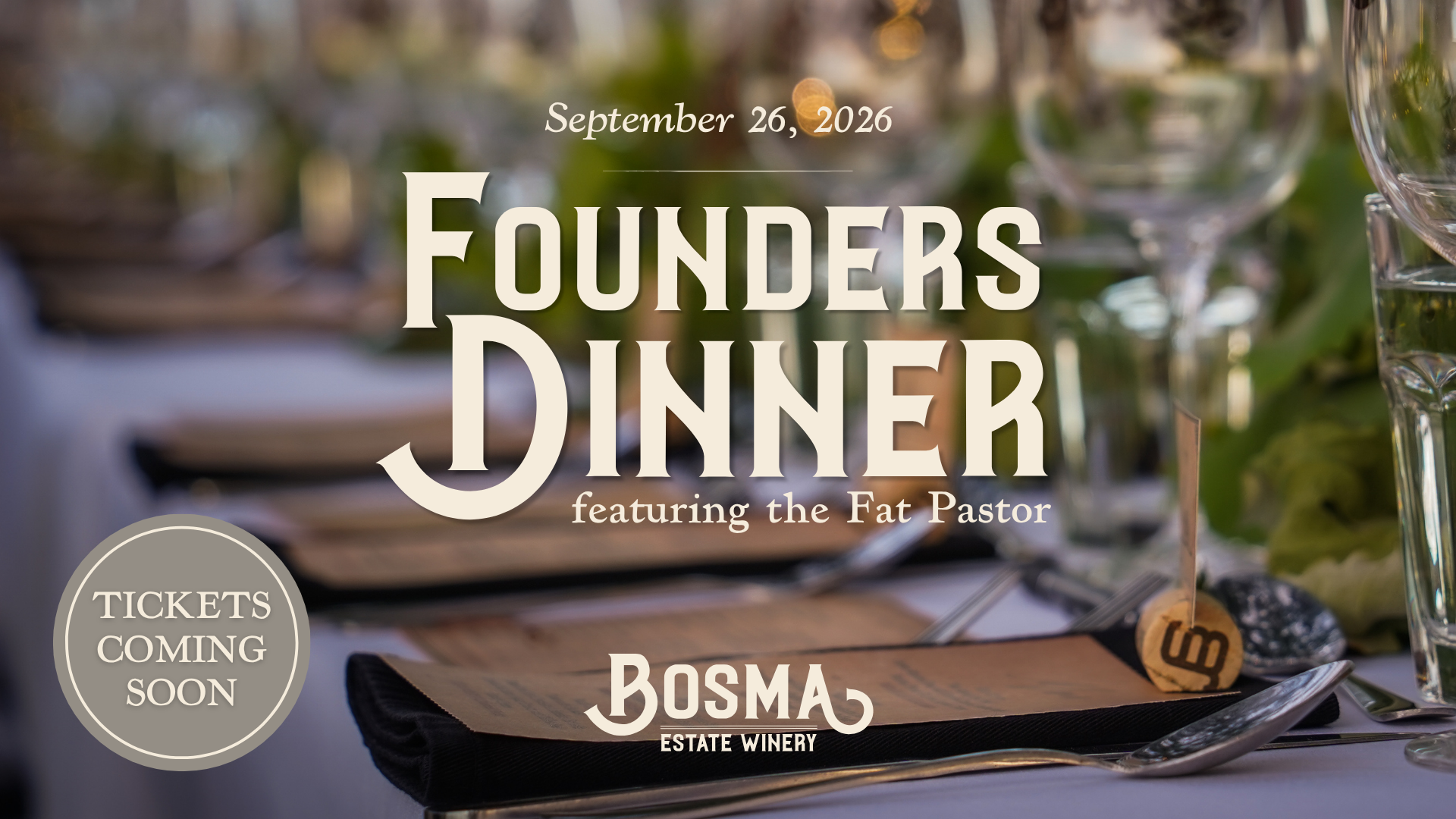 Founders Dinner with The Fat Pastor 