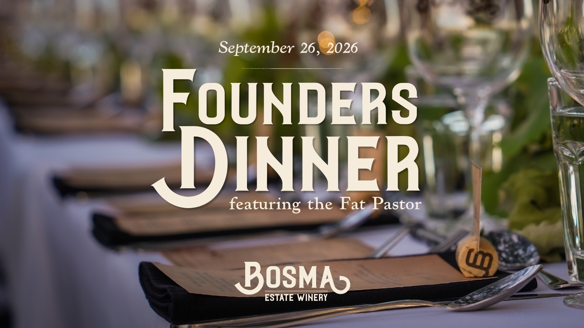 Founders Dinner with The Fat Pastor 