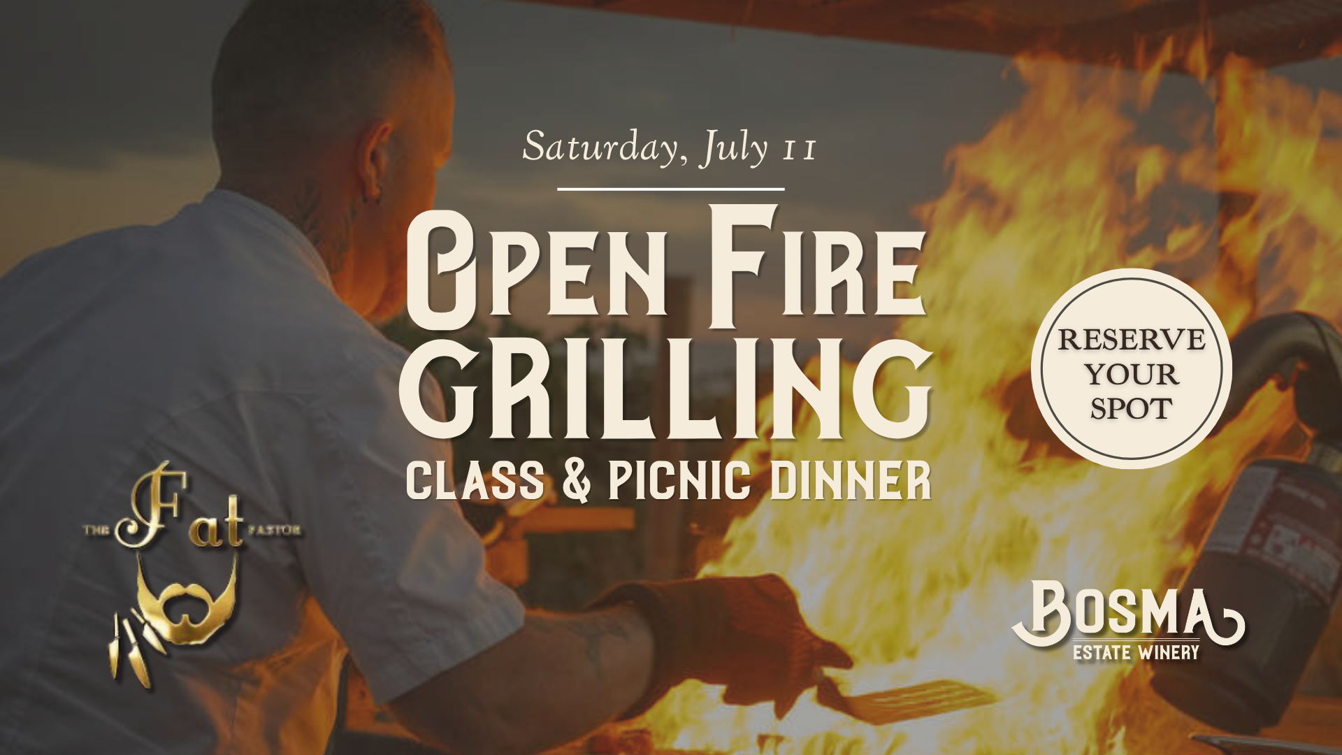 Open Fire Grilling Class + Picnic Dinner in the Vines