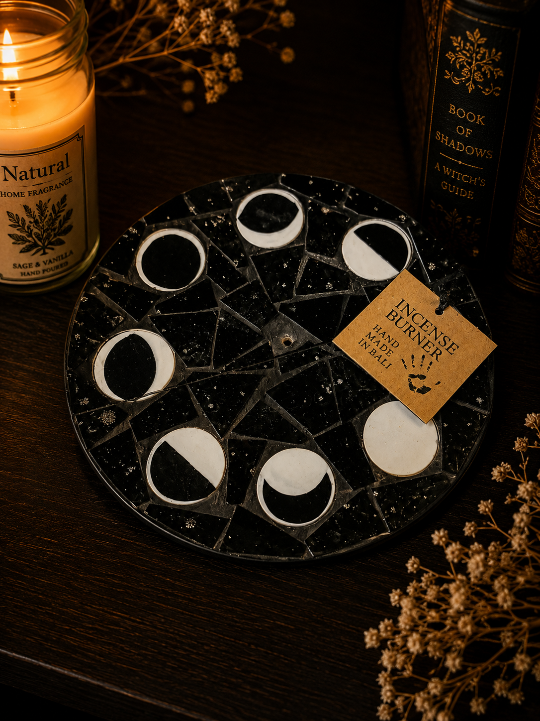 Moon Phase Incense Holder
