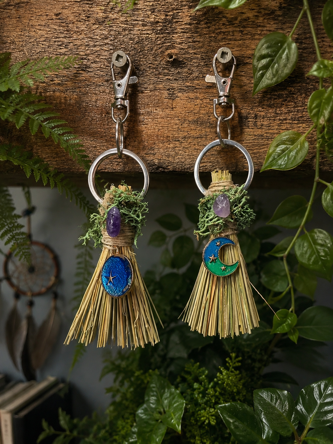Witches Broom Keychains