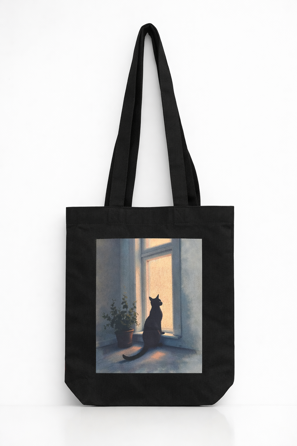 Tote: Black Cat Window