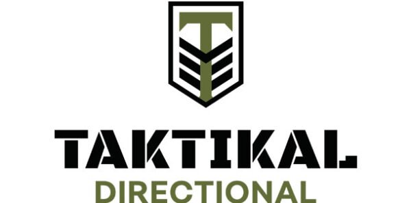 Logo with a shield and the letter T at the top, with the words 'Taktikal Directional' below it.