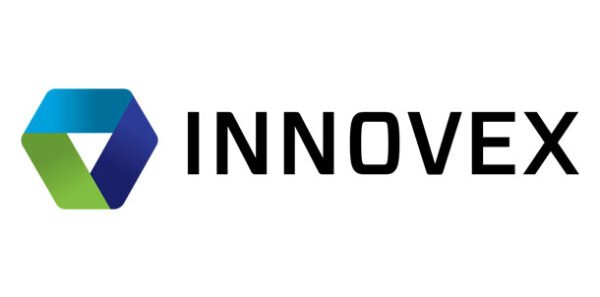 Innovex logo with a multicolored hexagon and the company name in black text.