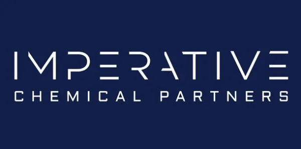 Logo of Imperative Chemical Partners on a dark blue background.