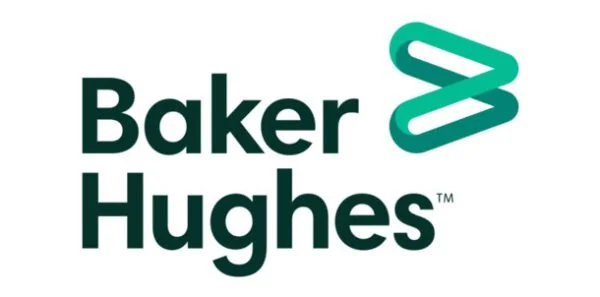 Baker Hughes logo with the company name and a stylized teal swirl icon.
