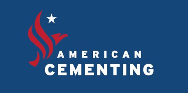 Logo with an eagle and a star, and the text 'American Cementing'